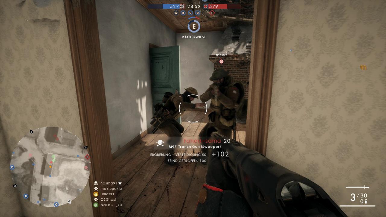 [28/10/2016] Battlefield 1: Zwei auf einen Streich: Wenn sich die beiden schon so nett zusammen aufstellen, schickt unsere Shotgun gleich beide schlafen.
