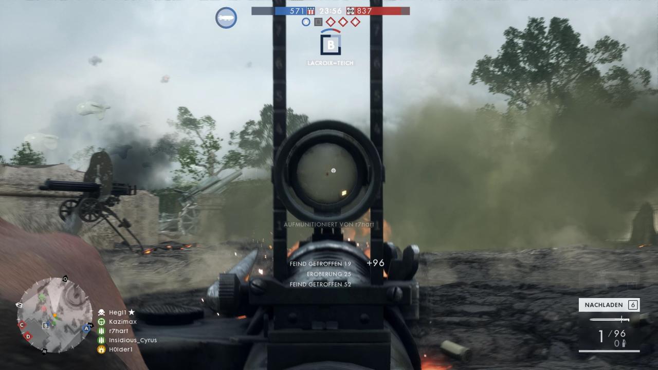 [25/10/2016] Battlefield 1: Beim Erobern eines Schlachtfeldziels ticken die Punkte in 25er-Schritten hoch. Und ihr bekommt dabei genug Feindvolk vor die Flinte.