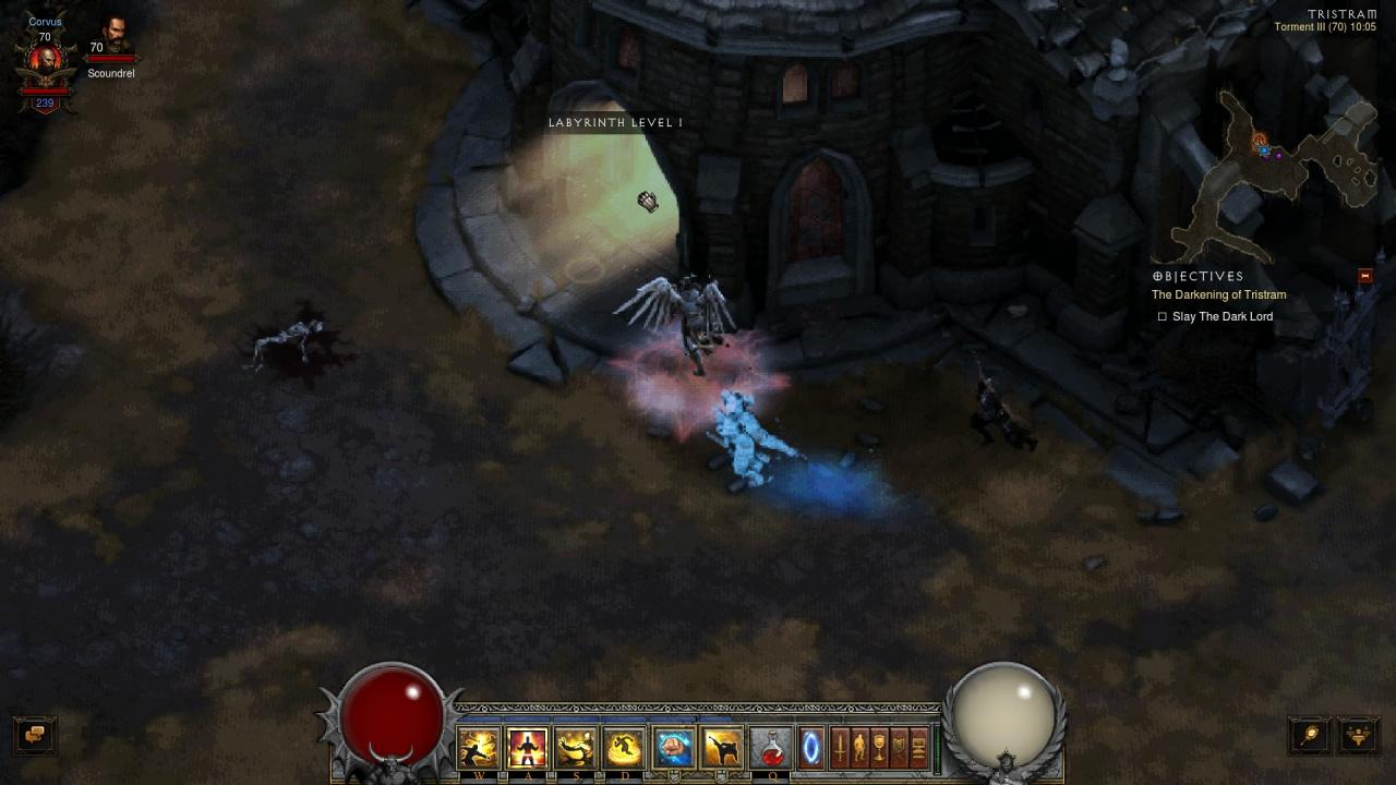 Wie von Diablo 1 gewohnt, beginnen wir unseren Abstieg in Diablos Labyrinth in dieser Kathedrale.