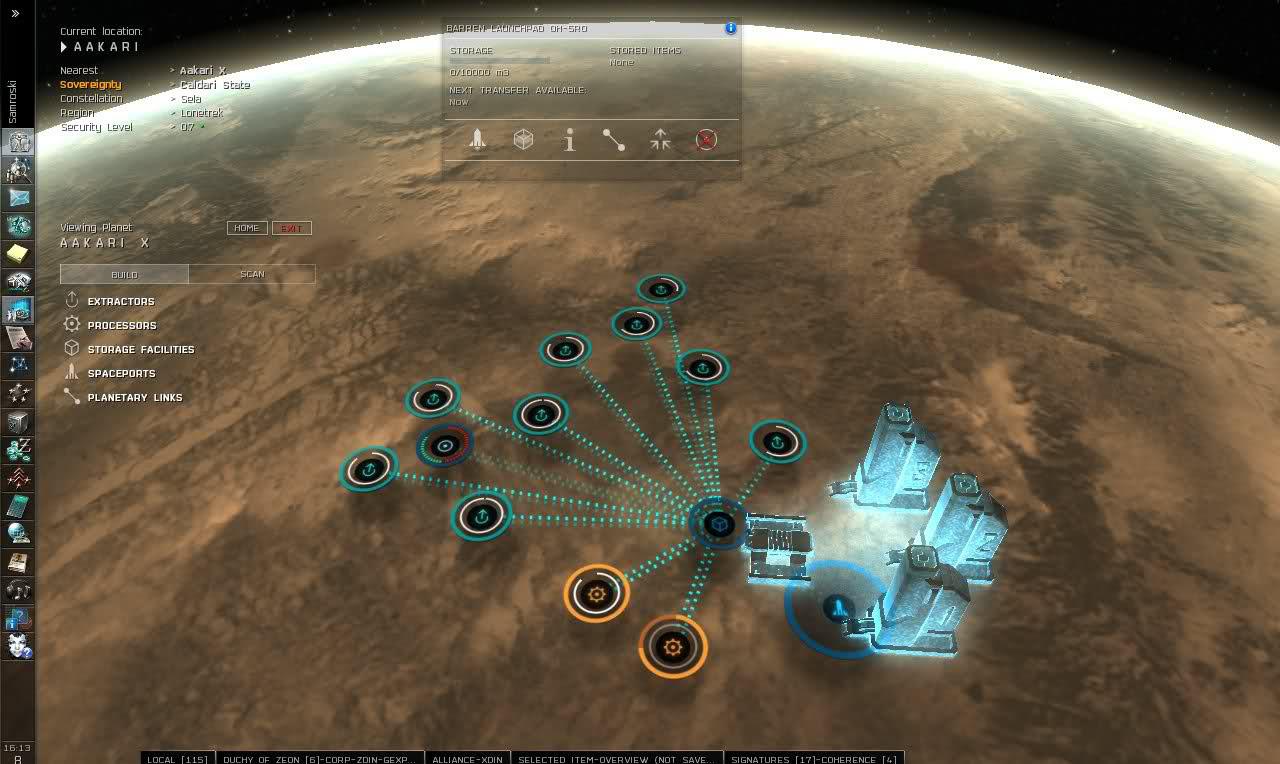 [23/11/2016] Die Planetenansicht in Eve Online.