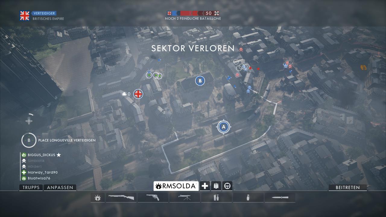 [11/11/2016] Battlefield 1: Operation Kaiserschlacht - Vororte von Amiens: Sektor 4