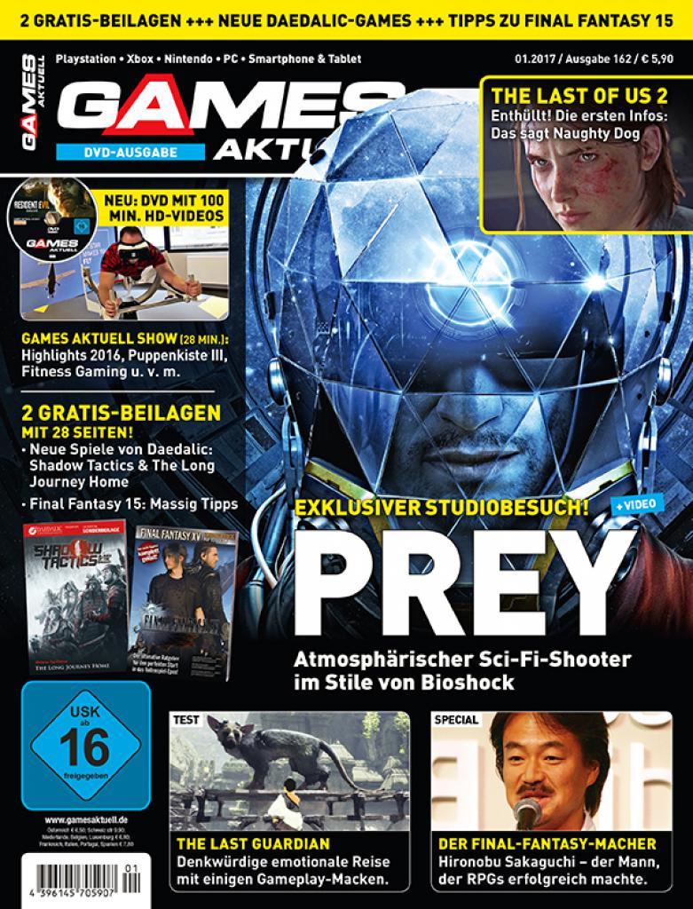 [13/12/2016] Prey in Games Aktuell 01/2017 - ab 16.12. als App-Ausgabe und ab 21.12. im Zeitschriftenhandel