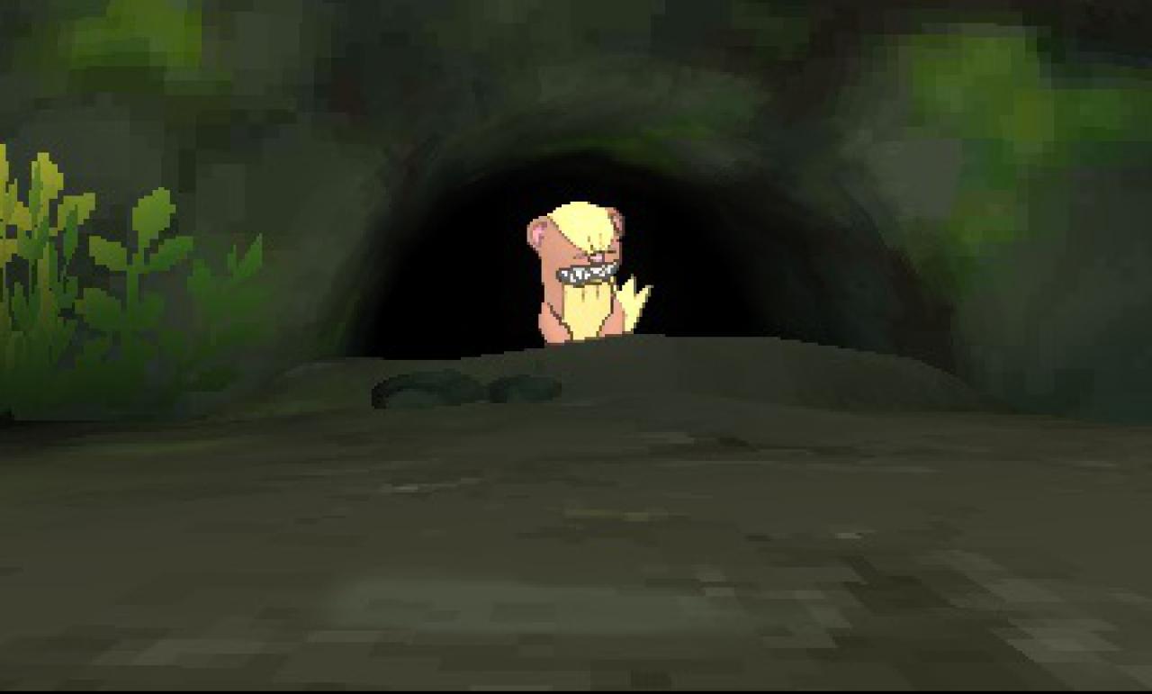 [02/12/2016] Das Pokémon Mangunior versteckt sich in einer Nisthöhle.