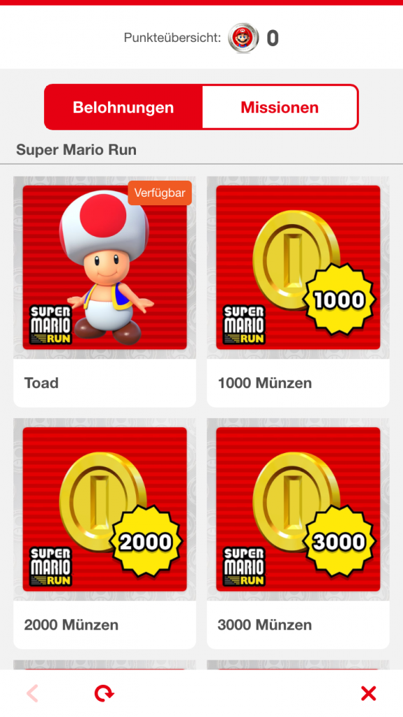 [16/12/2016] Über My Nintendo schaltet ihr Belohnungen frei. Zuerst gibt's den kleinen Pilzkopf Toad.