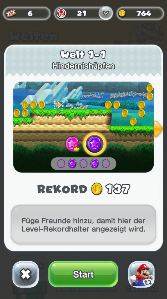 [16/12/2016] Habt ihr alle pinken Münzen in einem Level gesammelt, schalten sich violette Taler frei.