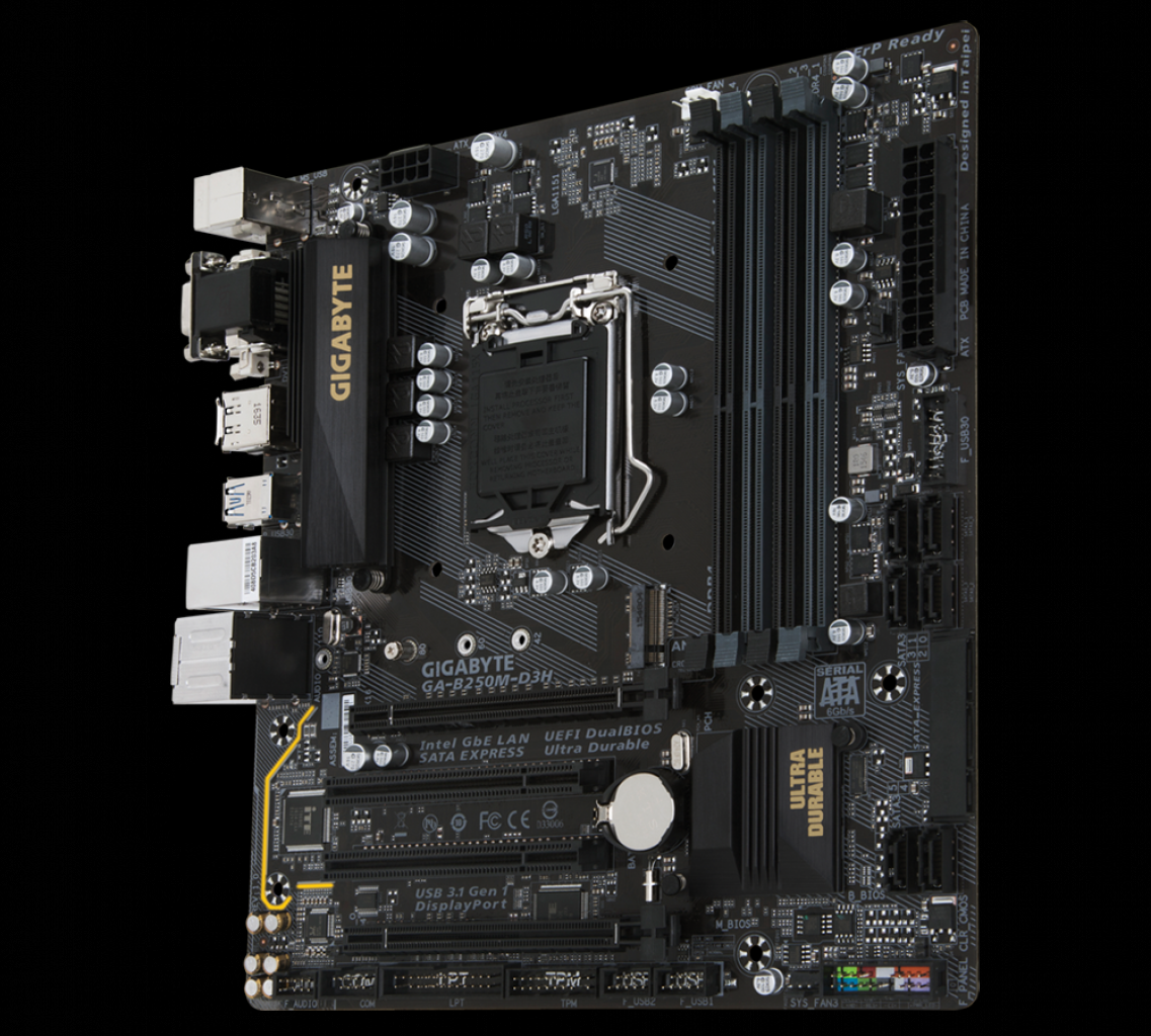 [19/01/2017] Gigabyte GA-B250M-D3H, ab 95 Euro