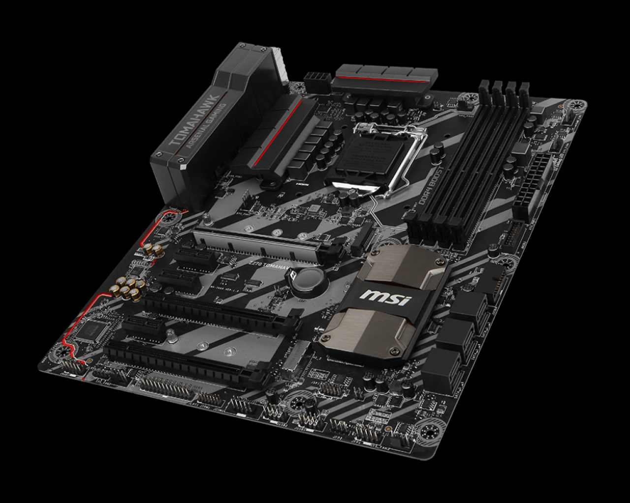 [19/01/2017] Zusammen mit Kaby Lake kam auch der Z270-Chipsatz auf den Markt. Hier ein MSI Z270 Tomahawk