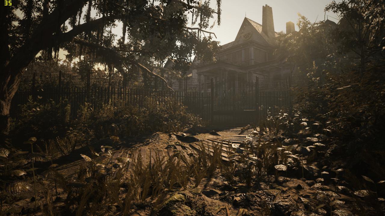 Resident Evil 7 in Full HD mit maximalen Details samt Auflösungsskalierung auf Stufe "2" mit der RX 480/8G. Die interne Auflösung beträgt also 3.840 × 2.160 Pixel, "echtes" 4K-Ultra-HD. Die üppigen 8 Gigabyte Grafikspeicher der flotten AMD-Mittelklasse-GPU reichen ebenfalls (knapp); Die RX480/8G macht in Resident Evil 7 generell eine sehr gute Figur.
