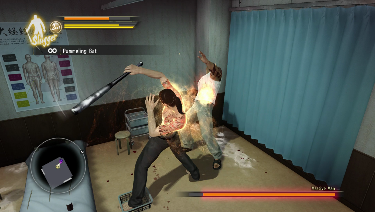 [20/01/2017] Die Yakuza haben drei wählbare Kampfstile. Majima kann beispielsweise zwischen Baseballschläger-Attacken, Tanz-Kicks und miesen Tricks wechseln.