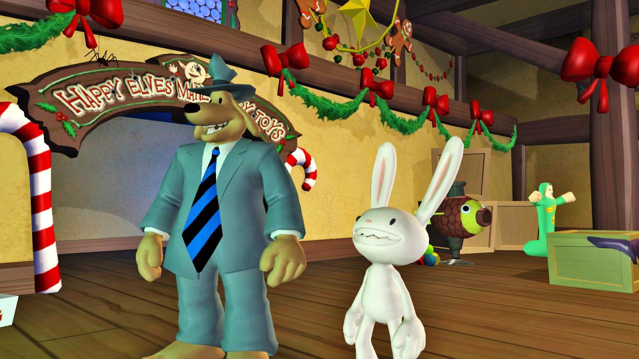 [02/02/2017] Sam und Max freuen sich in der zweiten Staffel über einen Besuch beim gewalttätig gewordenen Weihnachtsmann.