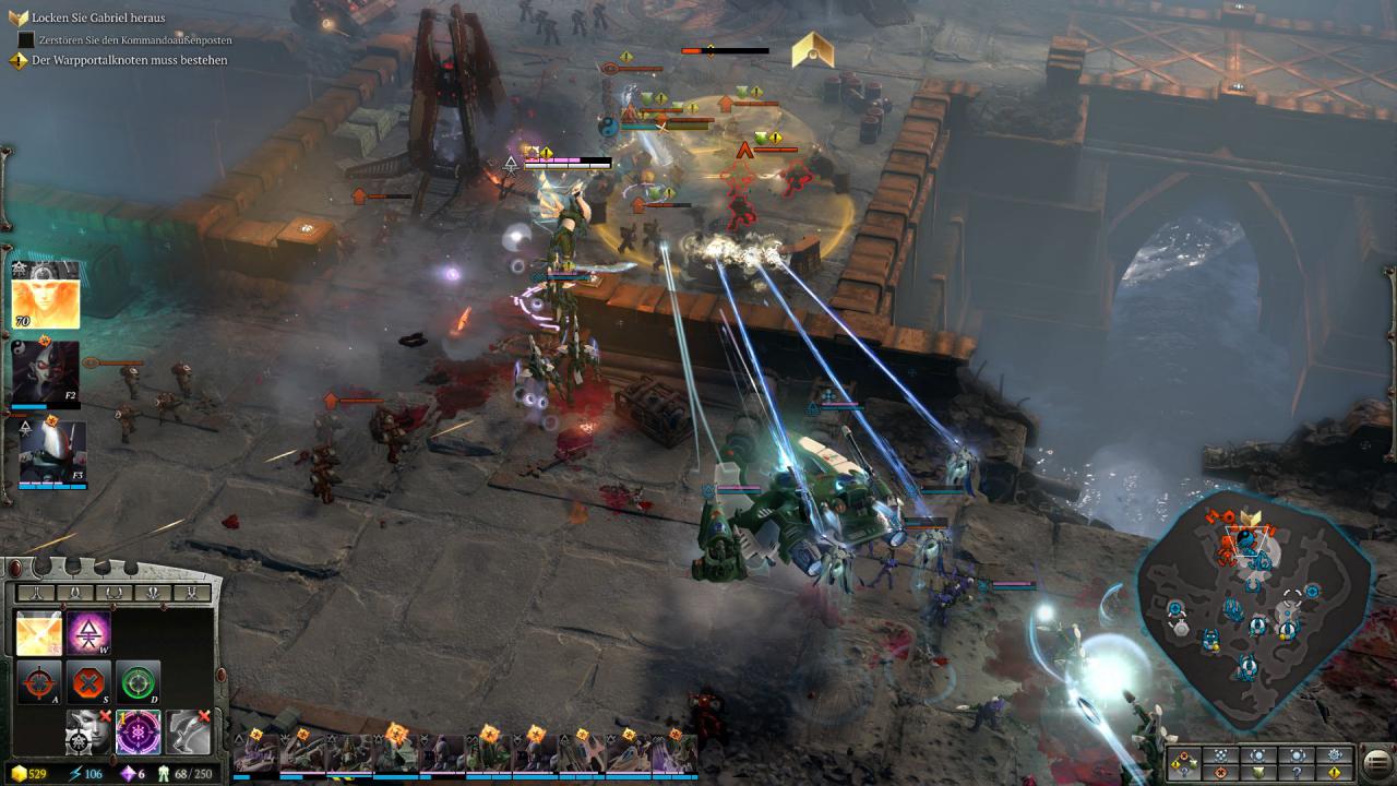 [18/04/2017] Im Gegensatz zu den anderen Echtzeitstrategie-Spielen von Relic Entertainment verzichtet Dawn of War 3 auf eine Deckungsmechanik. Jedoch finden die Truppen unter Energiekuppeln Schutz vor feindlichen Schüssen.