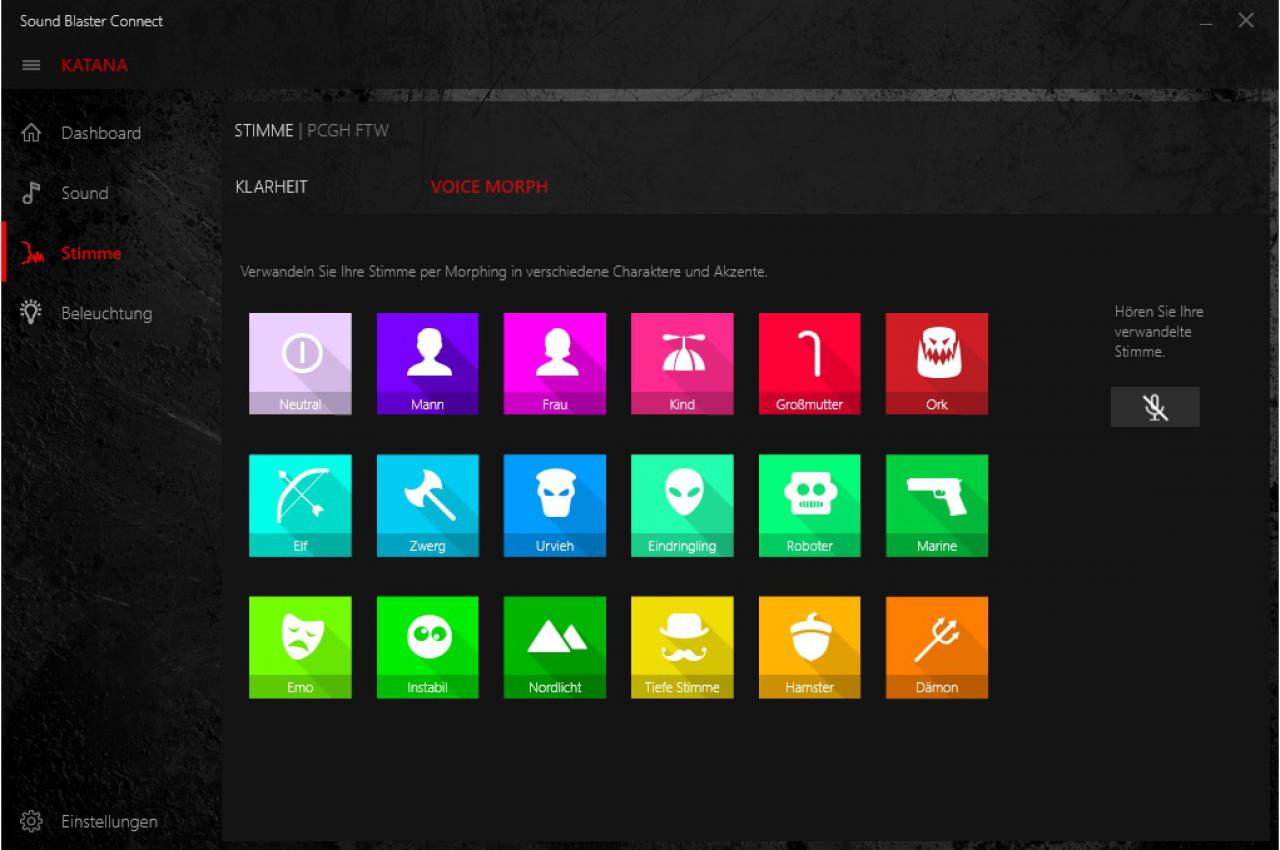 Sound Blaster Connect - Voice Morph
