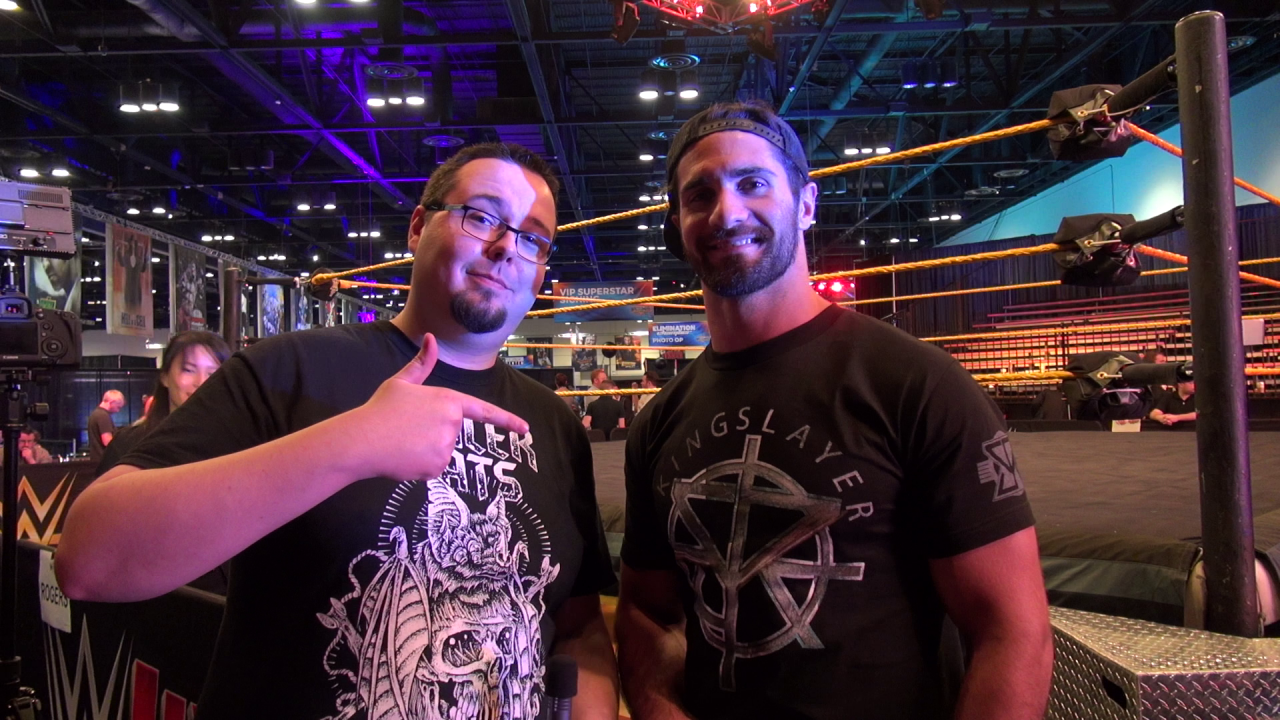 [01/04/2017] PCG-Redakteur Chris mit Zelda-Fan Seth Rollins.