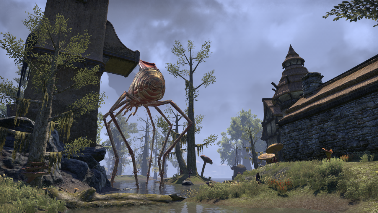 Die riesigen, insektenartigen Schlickschreiter dürften Kenner von The Elder Scrolls 3 noch kennen. Dort, wie auch im neuen Morrowind, dienen die friedlichen Tiere als Transportsystem.