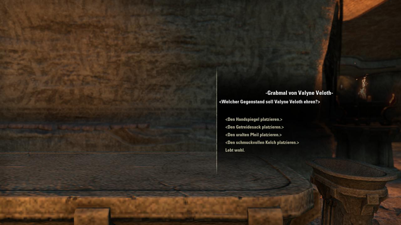 [14/06/2017] TESO: Morrowind: Widrigkeiten der Ahnen - Welche Opfergabe gehört zu welchem Grab ...