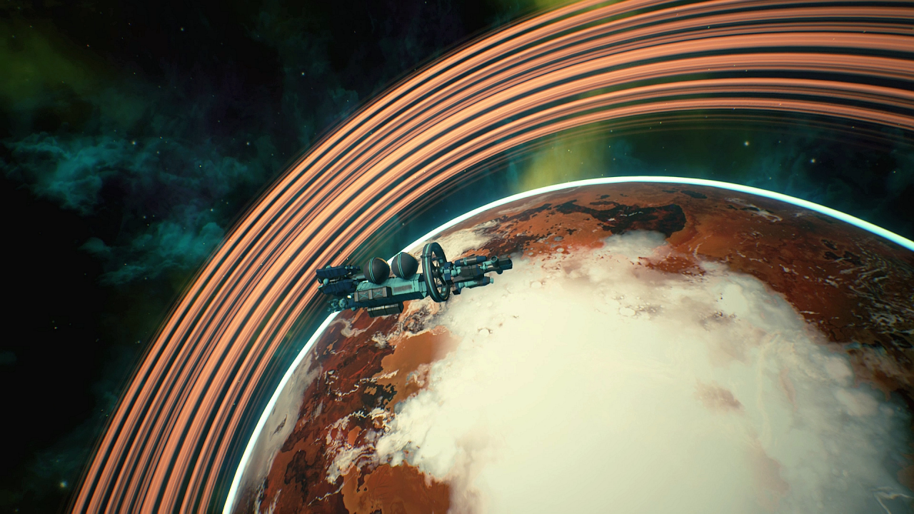 Die Planeten- und Orbit-Panoramen sind hübsch inszeniert.