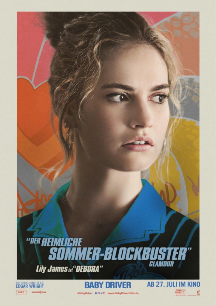 Charakterplakat zu Lily James' Deborah in 