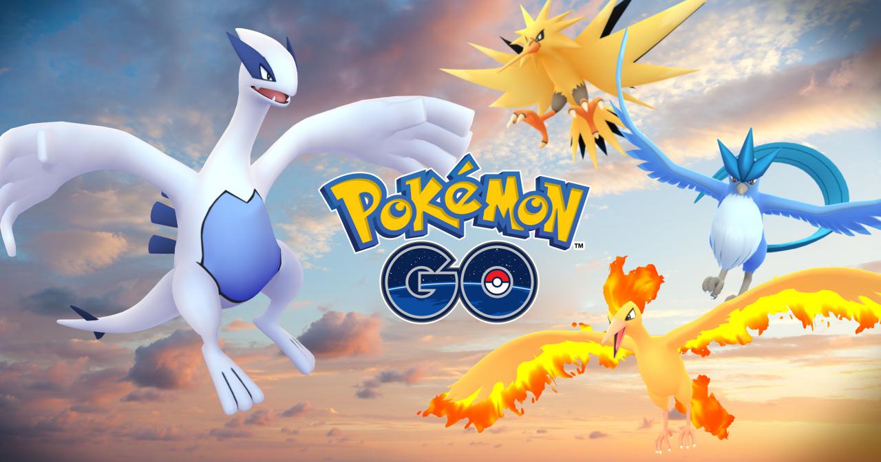 Pokémon GO: Lugia, Zapdos, Lavados, Arktos