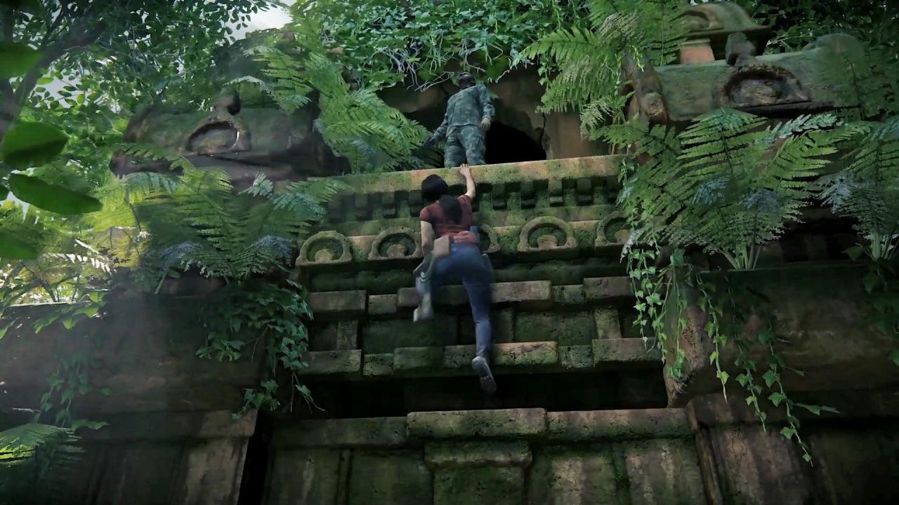 [25/07/2017] Unbemerkt klettert Chloe an einen Wachmann heran und reißt diesen gleich in die Tiefe. Vorsichtiges Vorgehen spielt eine große Rolle.