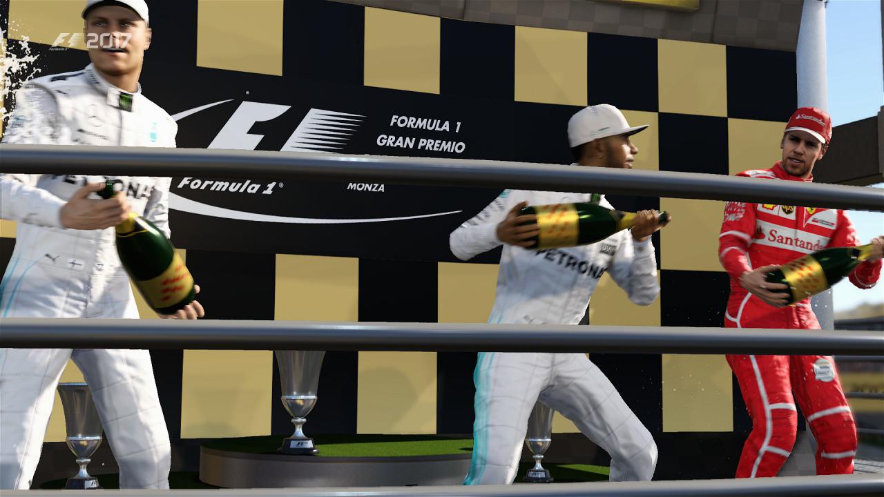 [21/08/2017] Ein Traum wird wahr: Endlich macht sich die harte Arbeit bezahlt und ihr steht ganz oben auf dem Siegertreppchen. Das macht in F1 2017 dank der klug eingesetzten Neuerungen gehörig viel Spaß.