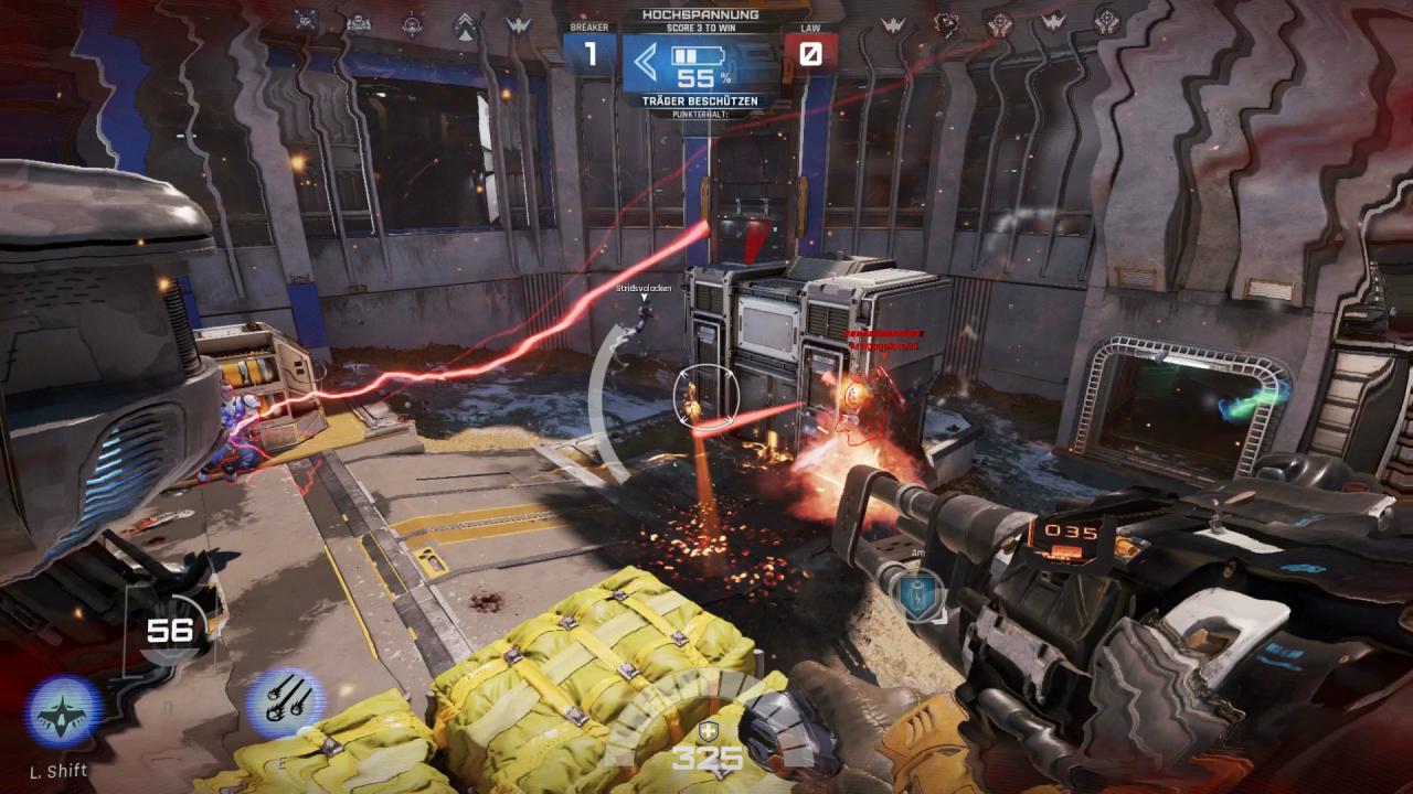 [11/08/2017] Die Lawbreakers-Maps besitzen jeweils einen Bereich mit niedriger Gravitation, in dem ihr frei herumschwebt.