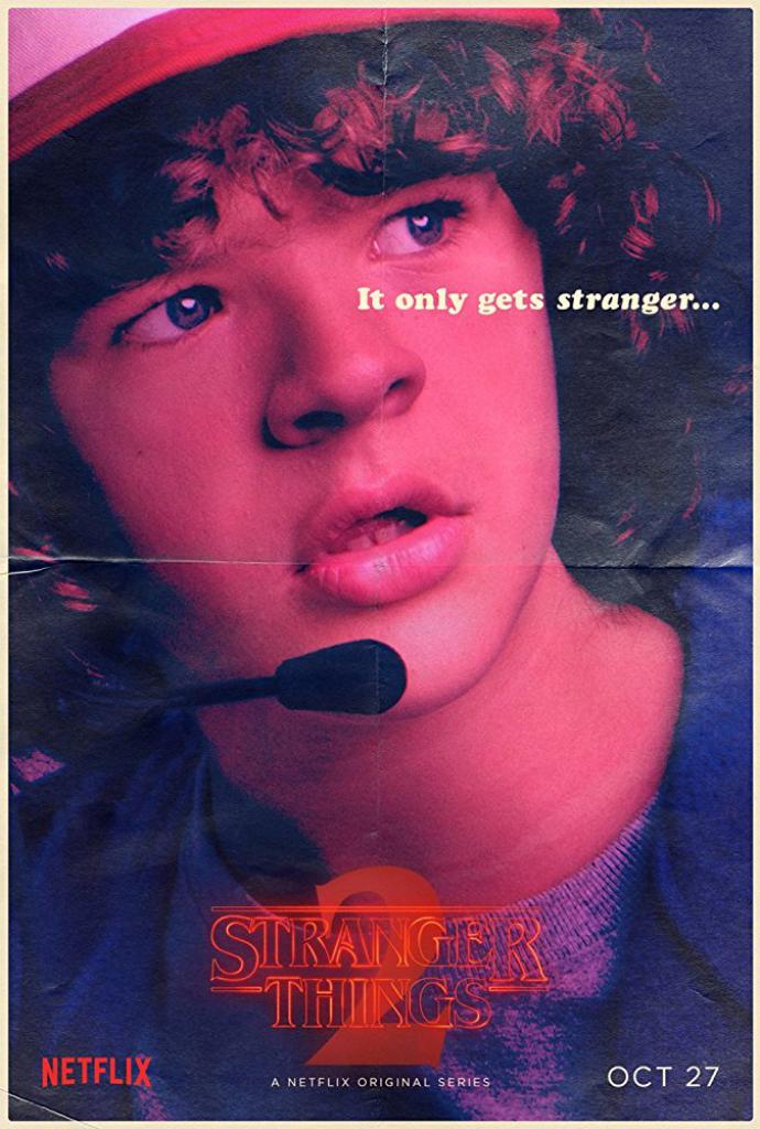 Gaten Matarazzo als Dustin Henderson auf dem Charakterplakat zur 2. Staffel von 