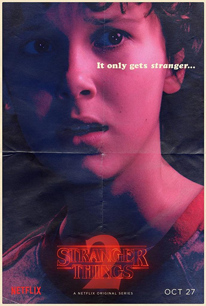 Millie Bobby Brown als Eleven auf dem Charakterplakat zur 2. Staffel von 