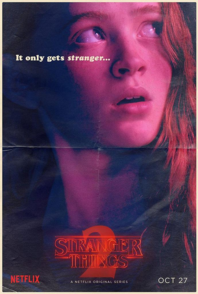 Sadie Sink als Max auf dem Charakterplakat zur 2. Staffel von 