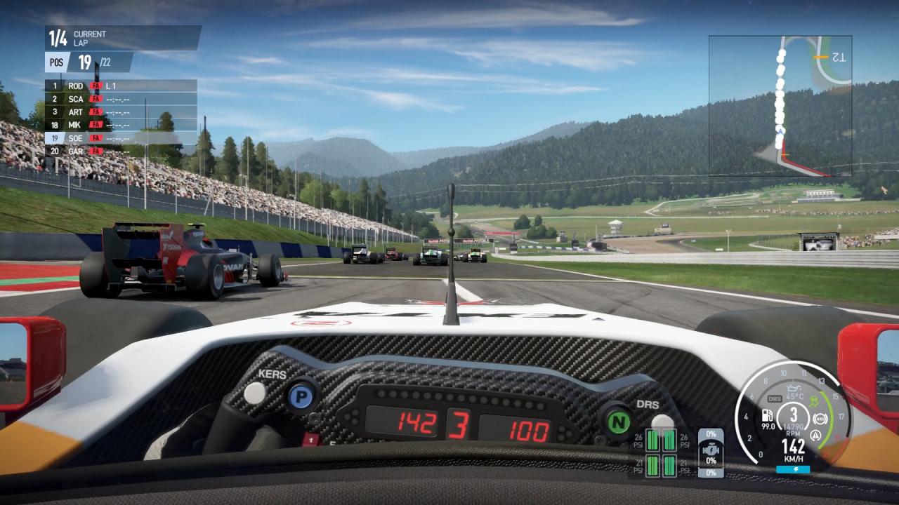 [10/08/2017] An Bord des Formel-1-Boliden über den Red Bull Ring in Österreich. Project Cars 2 beeindruckt im Vergleich zum Vorgänger bereits vor dem Launch mit seiner ruckelfreien Grafik und der tollen Weitsicht.