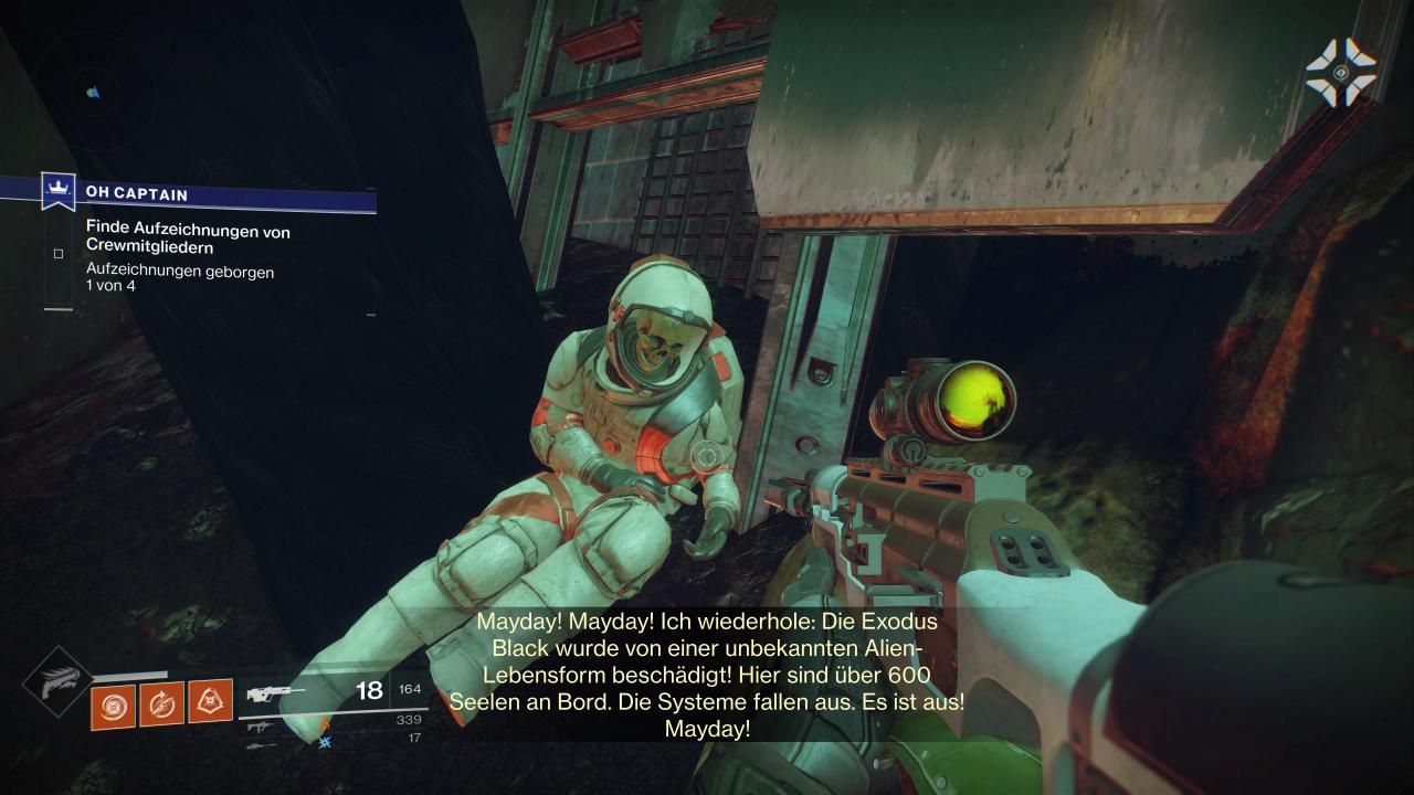 [09/09/2017] Abenteuer und Planeten-Quests erzählen kleine Geschichten. Auf Nessus erfahren wir, was mit der Crew des abgestürzten Raumschiffs geschah.