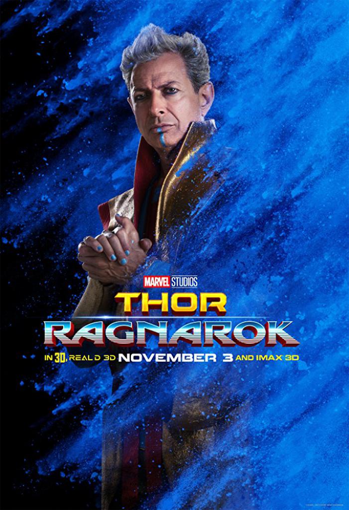 Jeff Goldblum als Grandmaster auf dem Charakterplakat zu 