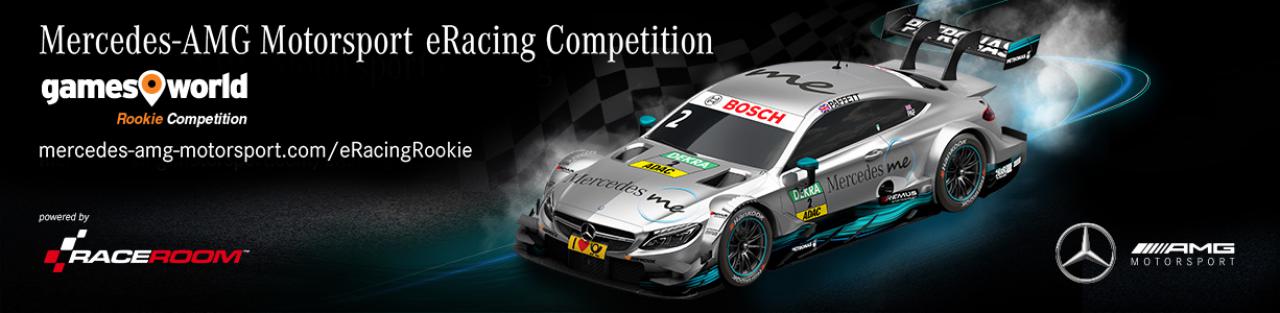 [05/09/2017] Mercedes-AMG Motorsport eRacing Gamesworld Rookie Competition 2017 - Nehmt im RaceRoom-Wettbewerb teil und gewinnt VIP-Tickets für das DTM-Finale in Hockenheim! Der Sieger erhält eine exklusive Renntaxifahrt während des DTM-Wochenendes am Hockenheimring.