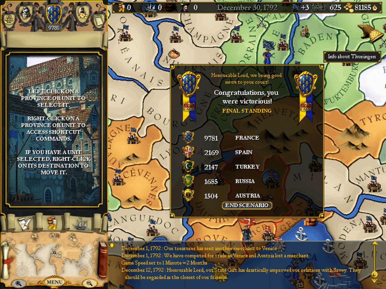[17/11/2017] Europa Universalis (2000) ist der Auftakt für eine Reihe von ultrakomplexen, historisch akkuraten Globalstrategiespielen aus dem Hause Paradox Interactive.