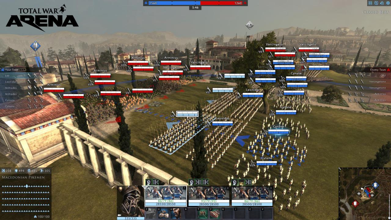 [22/11/2017] Ohne Teamwork und Chat-Absprache kommt ihr in Total War: Arena nicht weit. Allerdings könnt ihr aktuell keine 10er-Clans bilden und nur mit maximal drei Freunden das Schlachtfeld entern. Der Rest wird per Matchmaking aufgefüllt. 