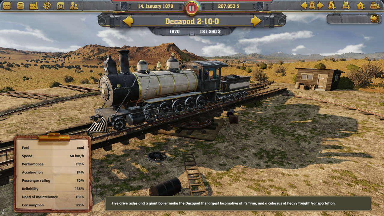 [07/12/2017] In Railway Empires stehen dem Spieler rund 40 Lokomotive und 30 Waggons zur Auswahl. Für deren Authentizität bürgt Entwickler Gaming Minds