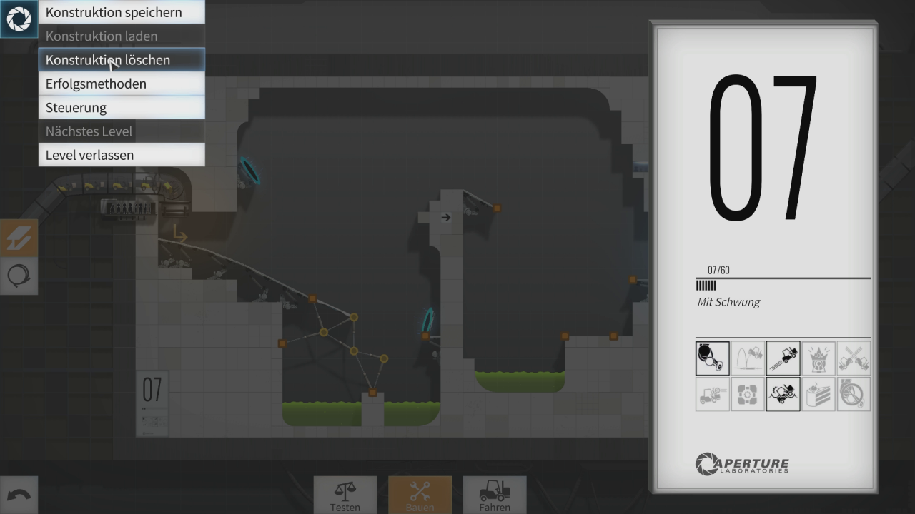 [22/12/2017] Bridge Constructor Portal vermischt die Features von Bridge Constructor und Portal und macht daraus ein witziges und anspruchsvolles Zeitvertreib-Spiel! (7)