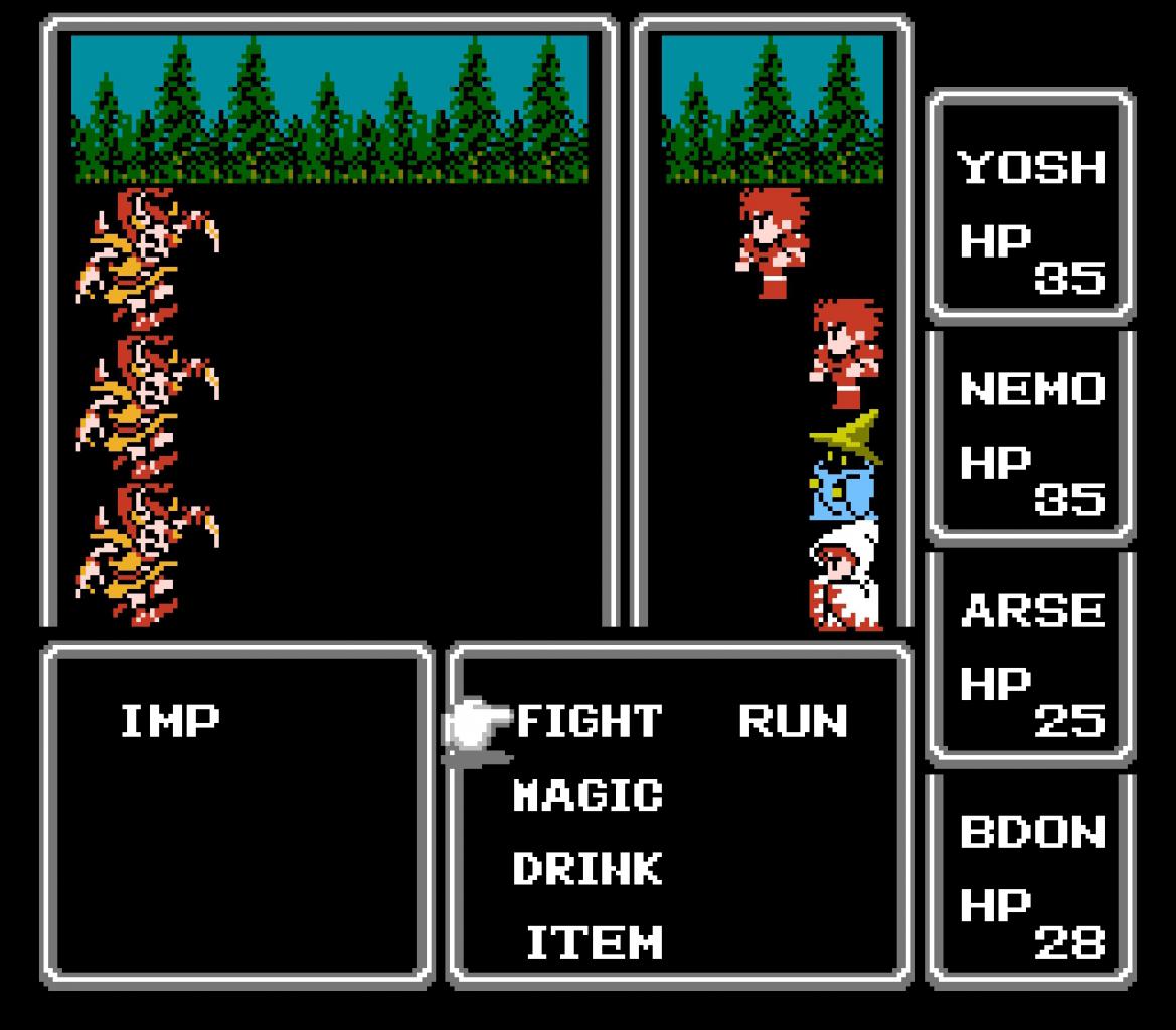 [18/12/2017] Der Kampfbildschirm ist auf dem NES bzw. Famicom noch einfach strukturiert. 
