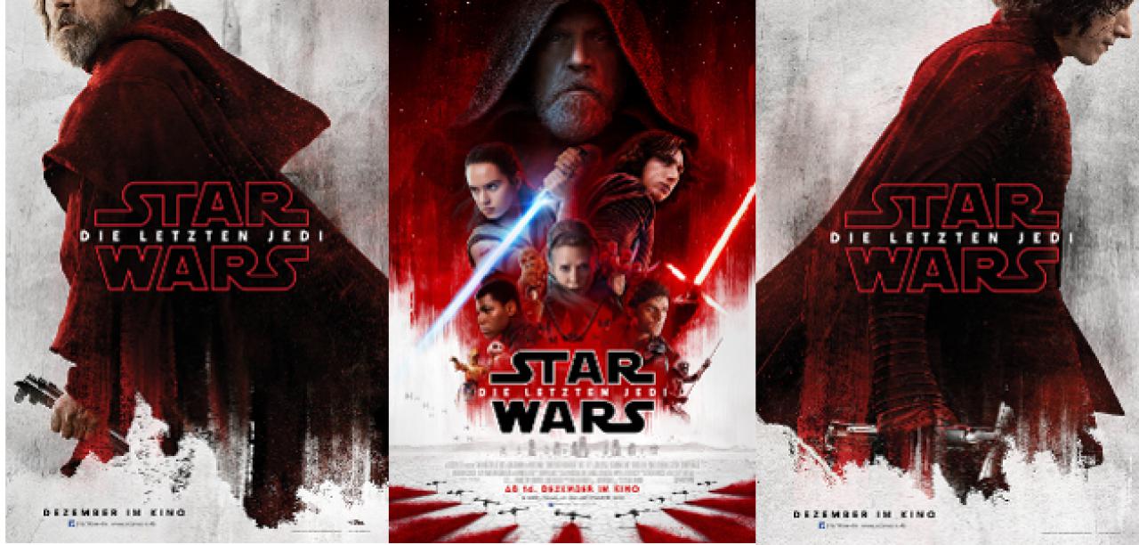 Collage aus Filmposter für Star Wars: Die letzten Jedi