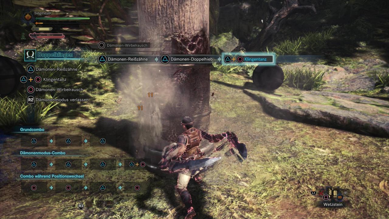 [14/02/2018] Monster Hunter World - Doppelklingen - Mit dem Klingentanz im Dämonen-Modus richtet ihr heftigen Schaden an.