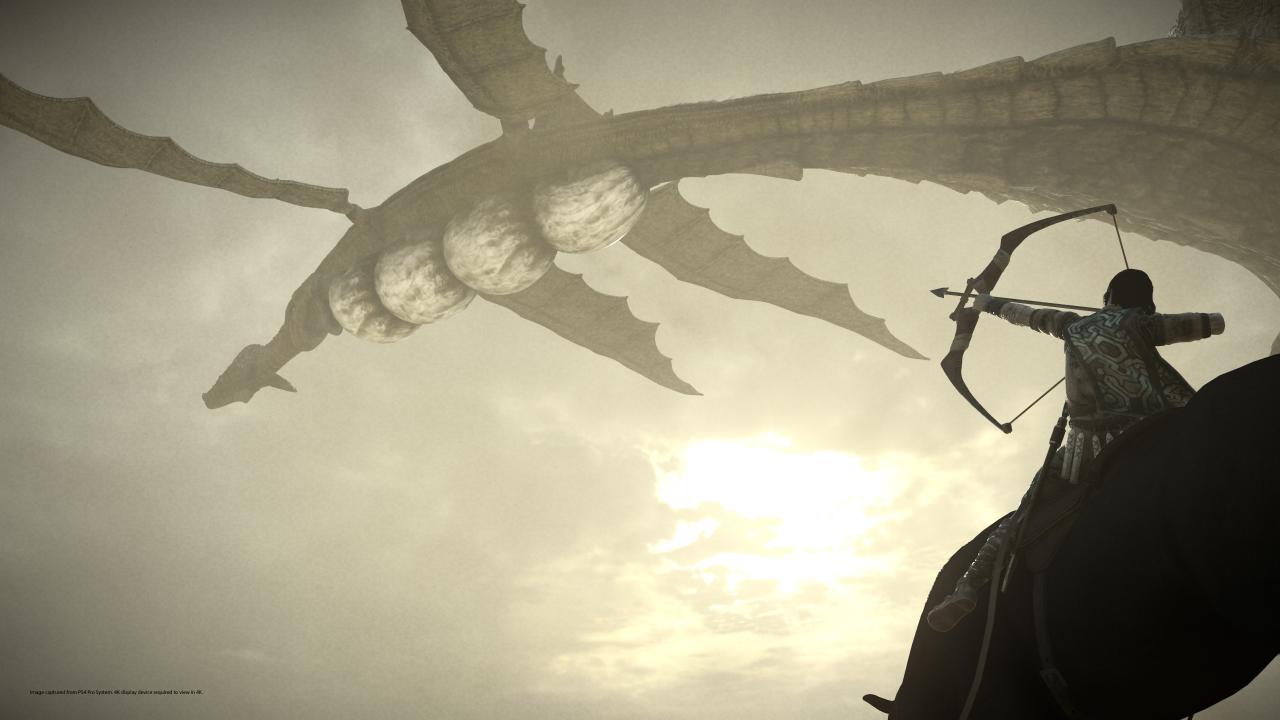 [07/02/2018] Der Flugdrache ist einer der eindrucksvollsten Gegner in Shadow of the Colossus.