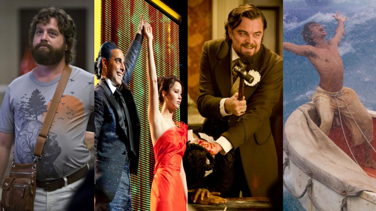 Szenen aus "Hangover", "Tribute von Panem", "Django Unchained", "Life of Pi"