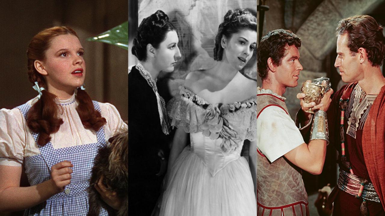 Szenen aus "Der Zauberer von Oz", Rebecca" und "Ben Hur"