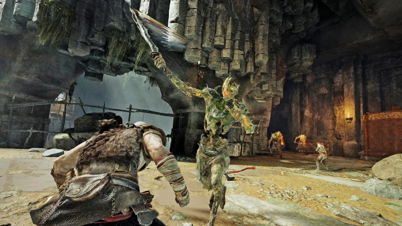 [10/03/2018] Die Kämpfe im God of War-Reboot von 2018 sind taktischer als in den Vorgängern. Kratos’ Ausweichschritt ist enorm hilfreich.
