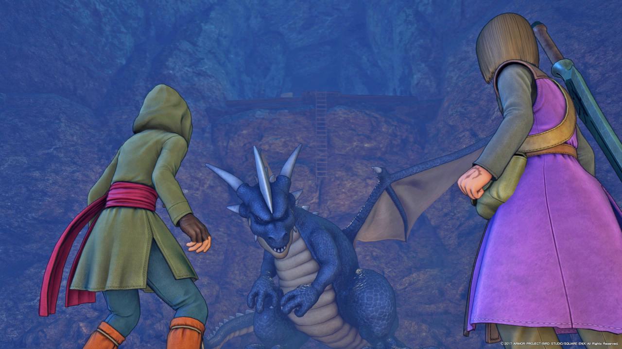 [27/03/2018] Dragon Quest 11 macht seinem Namen alle Ehre: Schon früh im Verlauf der Geschichte trefft ihr auf dieses feuerspeiende Schuppentier.