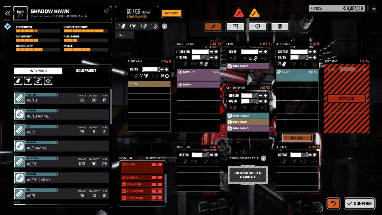 [24/04/2018] In der Mech Bay konfigurieren wir unsere Kampfmaschinen nach Belieben, warten sie und führen Reparaturen durch. 