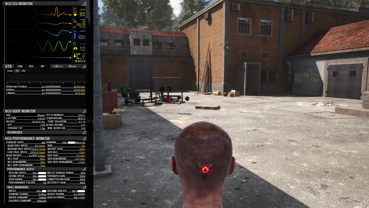 SCUM Charakterwerte