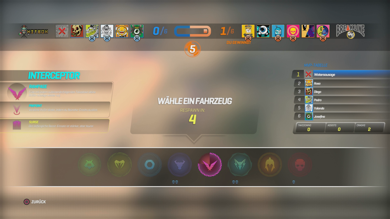 [06/06/2018] Im Singleplayer etwas nervig, im Multiplayer sehr gut geeinget: Wie in einem Online-Shooter wird man nach einem Crash wieder zurück auf die Strecke 