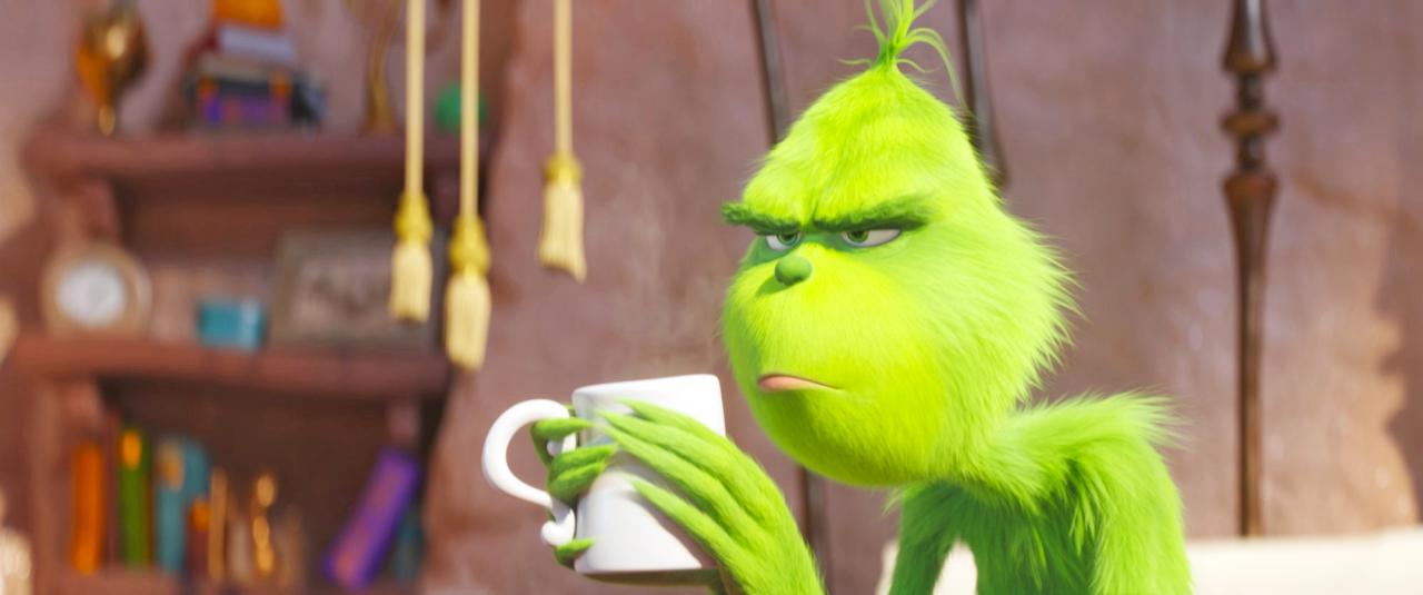 Szenenbild aus "Der Grinch" (2018) - Weihnachten steht vor der Tür, da schmeckt nicht mal mehr der Kaffee