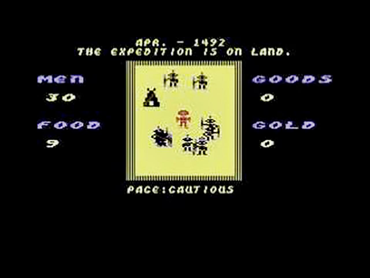 [11/07/2018] Ob man beim Erkunder fremder Dörfer friedlich oder gewalttätig agierte, blieb dem Spieler überlassen. (C64)
