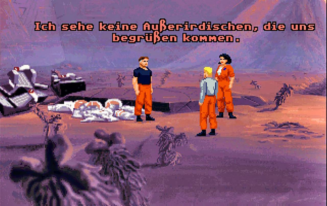 [02/07/2018] Lagebesprechung: In der fremden Welt angekommen ist die Gruppe unschlüssig über das weitere Vorgehen – und wie man je wieder zur Erde kommen soll.&nbsp;